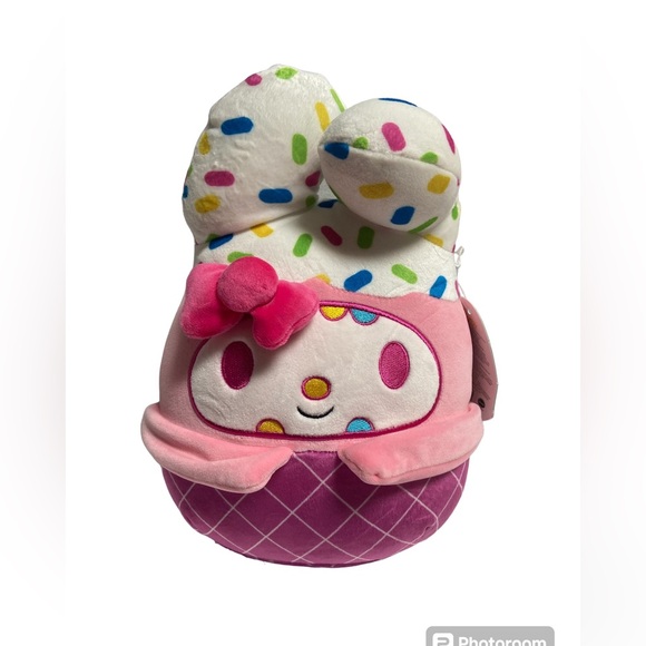 Squishmallows Hello Kitty My Melody Kaiju Plush 10" Tall Sanrio Kellytoy 2023 - Picture 1 of 11